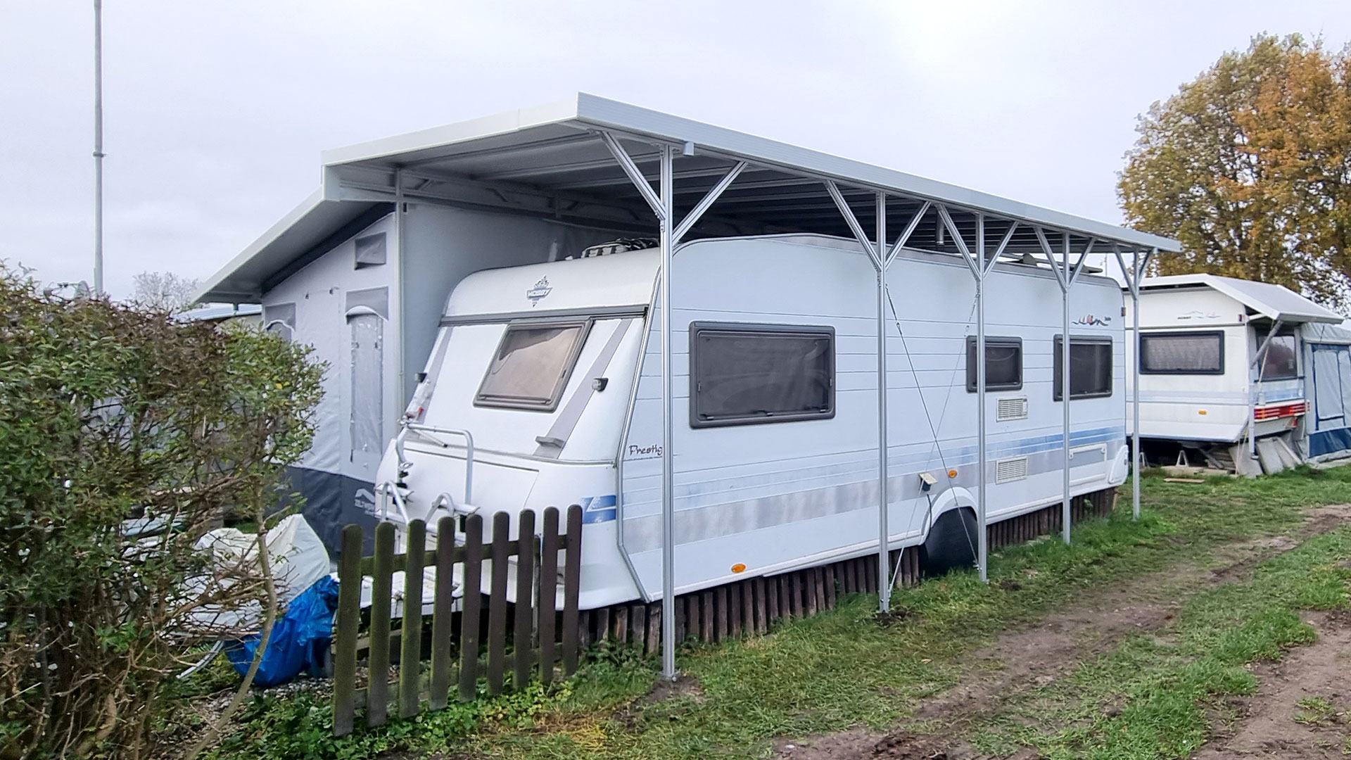 Carport für Dauerstandzelte